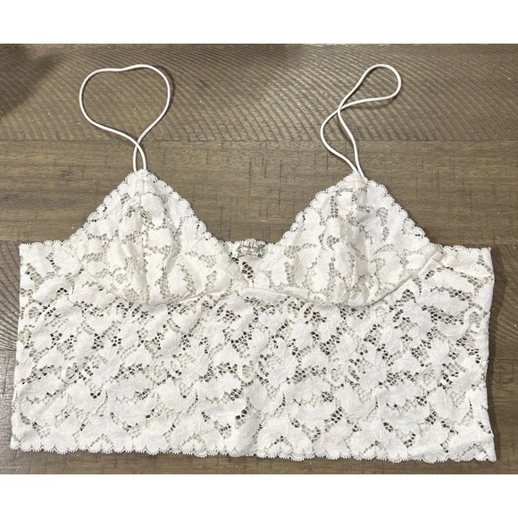 Women's Intimately Free People Lacey Lace Brami Bralette Sz Medium EC - Picture 2 of 7
